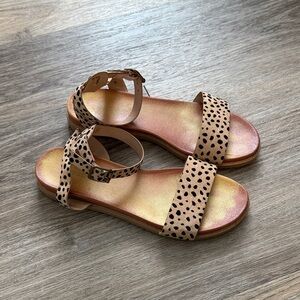 Pierre Dumas Chic Animal Print Sandals with Straps